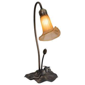 16 High Amber Pond Lily Accent Lamp