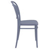 Marcel Resin Outdoor Chair Dark Gray, Set of 2