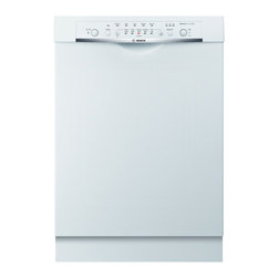 Bosch Ascenta Series 24" Dlx Recessed Handle Dishwasher, White | SHE3ARL2UC - Dishwashers
