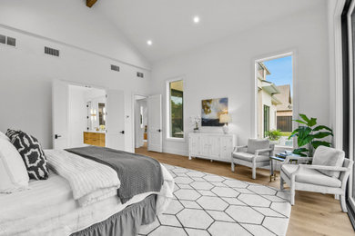 Inspiration for a transitional bedroom remodel in Dallas