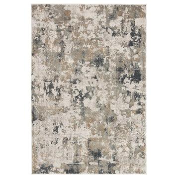 Jaipur Living Lynne Abstract White/Gray Area Rug, 5'3"x7'6"