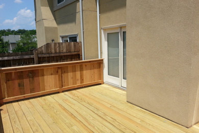 Deck - mid-sized transitional backyard deck idea in Baltimore with no cover
