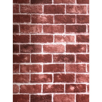 Grace & Gardenia  GC9634 Commercial Grade Aged Red Brick Peel and Stick