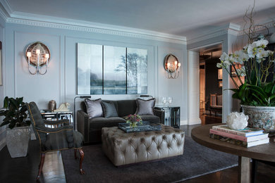 Inspiration for a transitional living room remodel in Chicago
