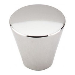 Top Knobs Nouveau Collection Cone Knob 1 1/16" Polished Nickel M1322 - Cabinet And Drawer Knobs