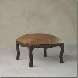Cowhide Low Stool - Footstools And Ottomans