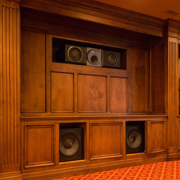 Wood Cabinet Theater Speakers