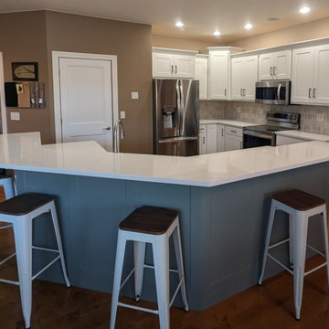 Transitional Kitchen Remodel Done In Stunning Two-Tone Color Cabinets