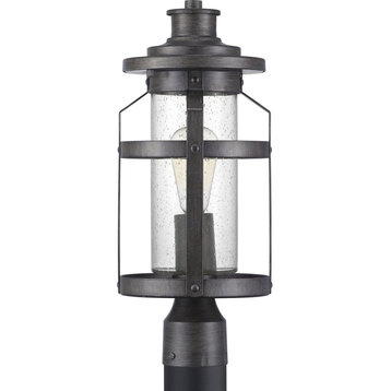 Haslett Collection 1-Light Post Lantern, Antique Pewter