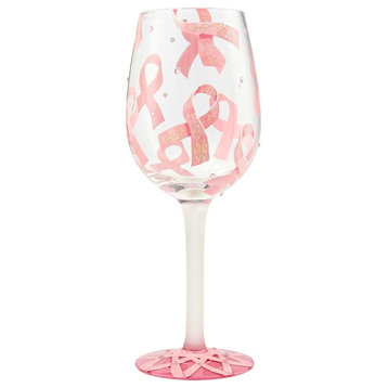 "Pink Ribbon" Wine Glass