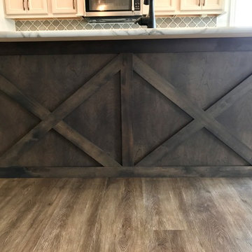 New Construction Koch Painted Oyster Stone Birch Formica Calacatta Marble