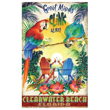 Jim Mazzotta Great Minds Clink Alike Clearwater Beach Art Print, 24"x36"