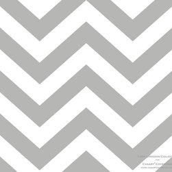 Casart coverings - Gray Chic Chevron - Custom Printed Removable Wallpaper - Wallpaper