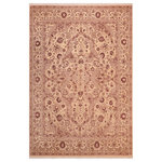 Bareens Designer Rugs - Pak Persian Agra Beige/Brown Wool Rug 8'3'' x 10'3'' - Designed with mesmerizing intricacy and gorgeous color palette, this hand-knotted masterpiece demonstrates the beauty and electrifying thrill of Pak Persian art. These meticulously hand-knotted Pak-Persian rug is made with pure wool and features breathtaking traditional, transitional, and tribal designs in bold luxurious color pallets. Known for their intricate designs these rugs are a reproduction of Persian rugs, made in Pakistan with unique Mughal designs. Made by master weavers using the same Persian texture, design and dying technique, we wanted to produce the most significant manifestation of Persian art, life, and culture. This rug is most famous for its exceptional quality, incredible designs, patterns, and vibrant rich color. Pak-Persian rugs made with Persian weave with high knot counts, which enables the high intricacy and detail found in the patterns are also referred to as "State of art", each color adds a rich beautiful detail in the artwork of this rug. The design, color, and beautiful chromatic composition with a vibrant sheen with intricate designs, exude beauty, elegance, and quality make this rug a masterpiece of its own.