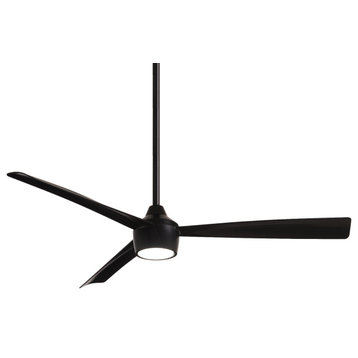 Minka Aire Skinnie LED 56" Indoor/Outdoor Ceiling Fan With Remote Control, Coal