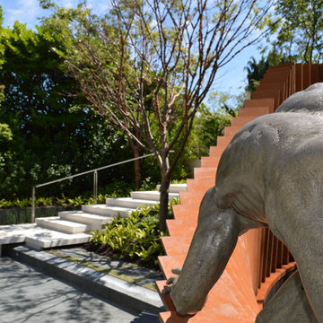 Critical Mass - A Bronze & Corten Garden Sculpture
