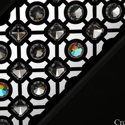 Small water jet cut decorative skylight with extra large jewels - Bath Products