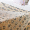 Wild Anemone Block Print Cotton Bed Spread