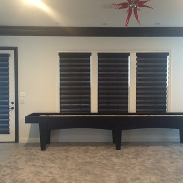 Custom Lake house Shades - Upstairs game bedroom