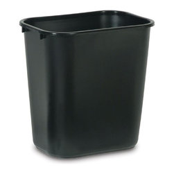 Rubbermaid Commercial Products 28-Quart Black Wastebasket - Wastebaskets