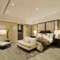 Modern Style Master Bedroom - Hardwood Flooring