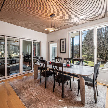 Light-Filled Dining Area & Wood Slat Ceiling – Powell, Ohio