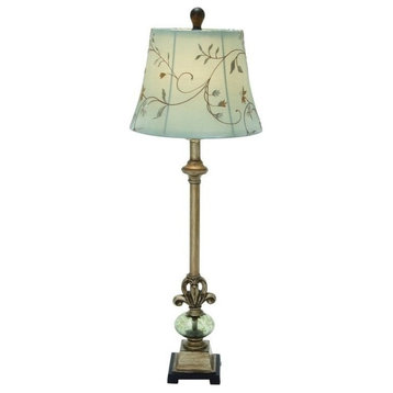 Tuscan Brass Polystone Buffet Lamp 44933