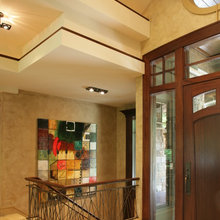 staircase and art work doorway side lights