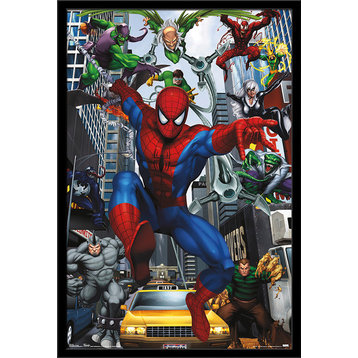 Spider-Man Rogues Poster, Black Framed Version