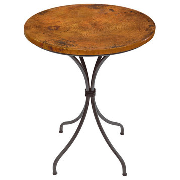Italia 36" Counter Table With 30" Round Copper Top