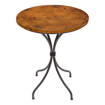 Italia 36" Counter Table With 30" Round Copper Top