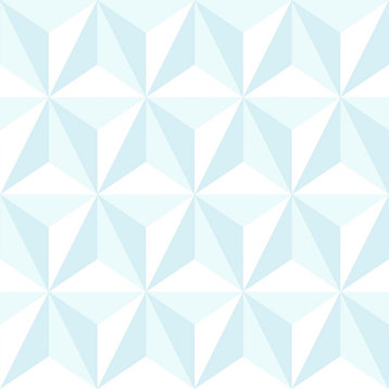 Adella Sky Blue Geometric Wallpaper, Swatch