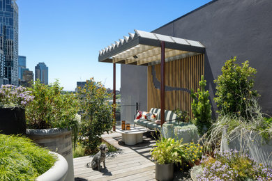Photo of an industrial home design in Melbourne.