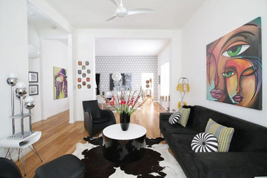 Inspiration for a huge eclectic open concept living room remodel in San Francisco