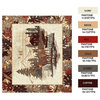 Cabin Lodge Rug - Multicolor, Distressed Pattern Rug, 2'x4'