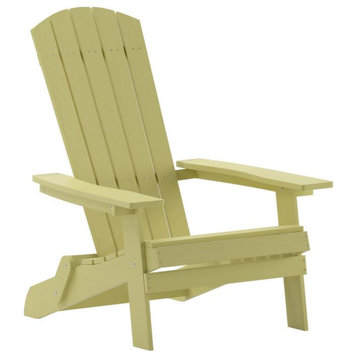 Charlestown All-Weather Indoor/Outdoor Folding Adirondack Chair, Yellow