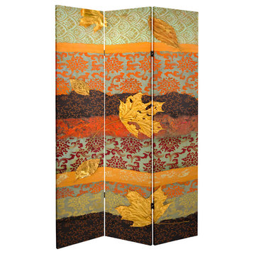 7' Tall Double Sided October Gold Canvas Room Divider