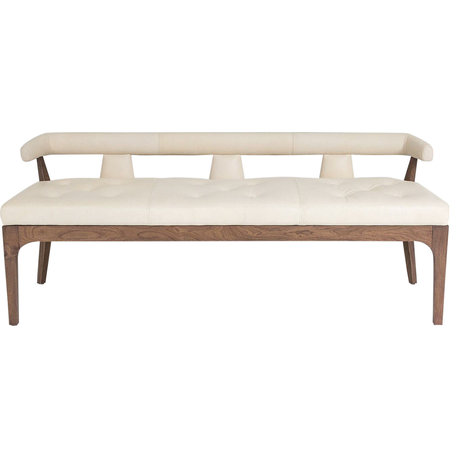 Moderno Bench Ivory Marble Leather