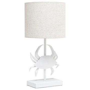 Simple Designs Shoreside 18.25 Tall Pinching Crab Shaped Bedside Table Desk...