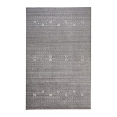 Feizy 6579FGRY Legacy Hand Knotted Gray / Ivory Area Rug - 5'-6" X 8'-6"
