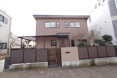 神戸にあるモダンスタイルのおしゃれな家の外観の写真