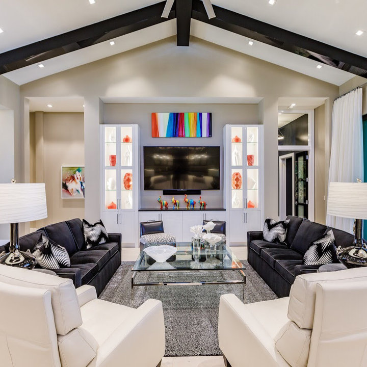 75 Vaulted Ceiling Living Room - July, 2026