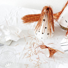 DIY: Ein funkelndes Partyset aus Lametta selber machen