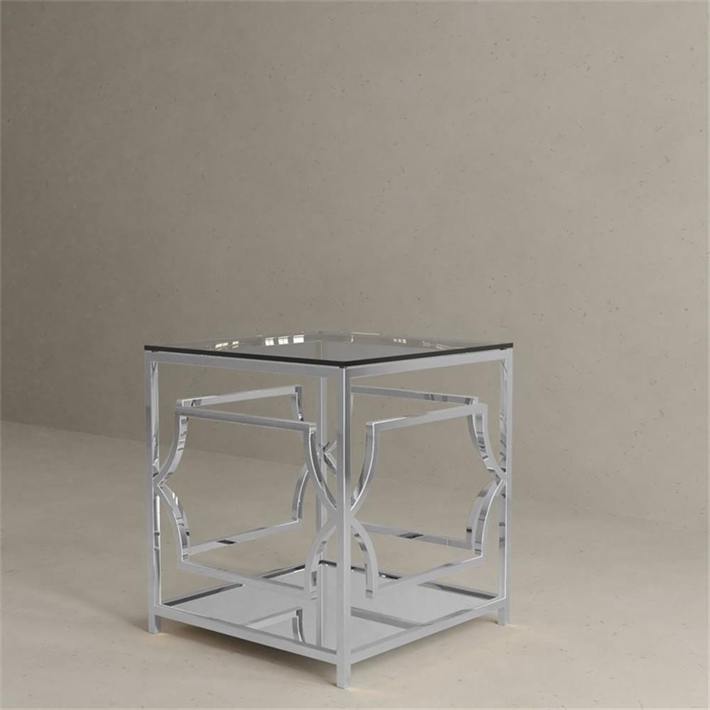 Photo inspiration: Visual Reference: American Home Classic Edward Metal And Glass Side Table In