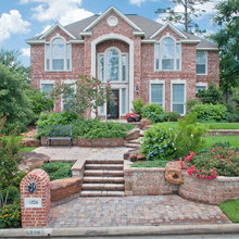 Front Yard Rock Wall Around Beds