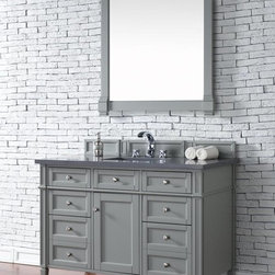 48 inch Single Bathroom Vanity Gray Finish No Top - Bathroom Vanities And Sink Consoles
