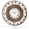 Rustic Brown Metal Wall Clock 57720