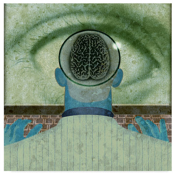 Anthony Freda 'Minds Eye Green' Canvas Art