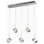 HomeRoots Furniture - HomeRoots Firefly Floating Crystal 5-light Dangling Pendant - Maximize the aesthetic value of this fixture's sculptural elements by combining it with like or contrasting design elements such as furniture, art pieces or other light fixtures. The five bulbs in this piece cast a functional mutlidirectional spread of soft light that changes subtly according to the lengths of the pendants.