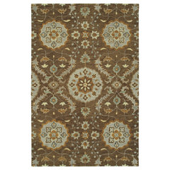 Spicher and Company Vintage Vinyl Floor Cloths Tabriz Bohemian Area Rugs